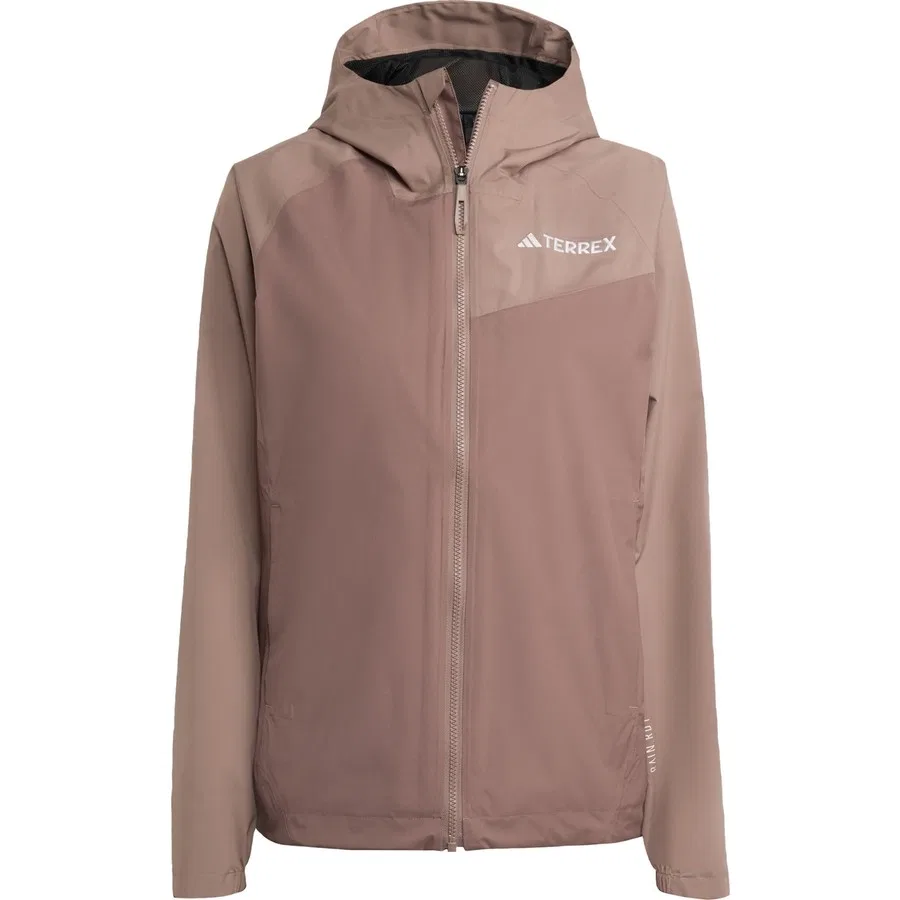 Женская ветрозащитная куртка с капюшоном Terrex Multi 2L RAIN.RDY adidas, Коричневый — фото 3