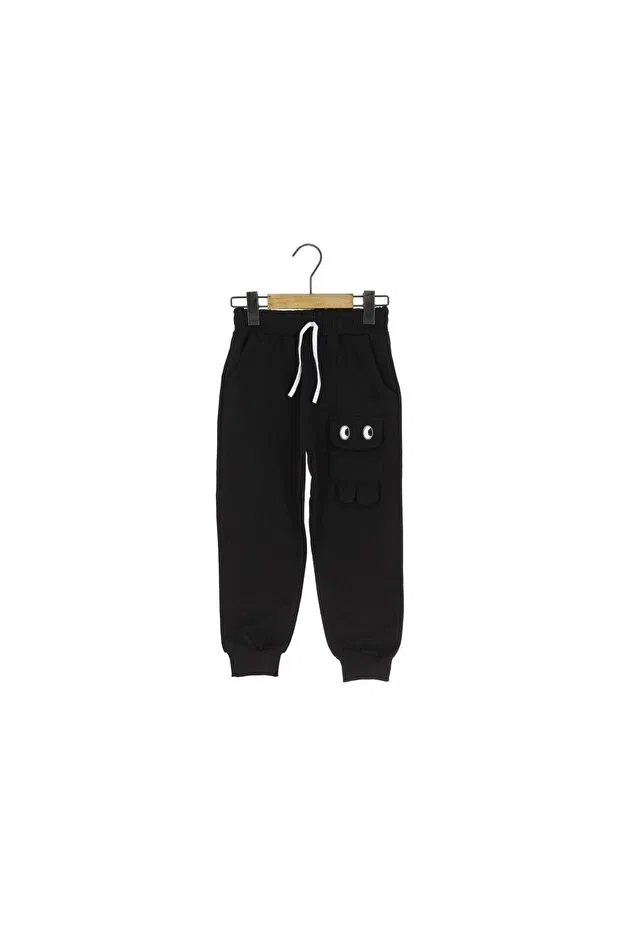 Детские спортивные штаны для девочек с вышивкой Eye-Embroidered Atabay, Navy Blue