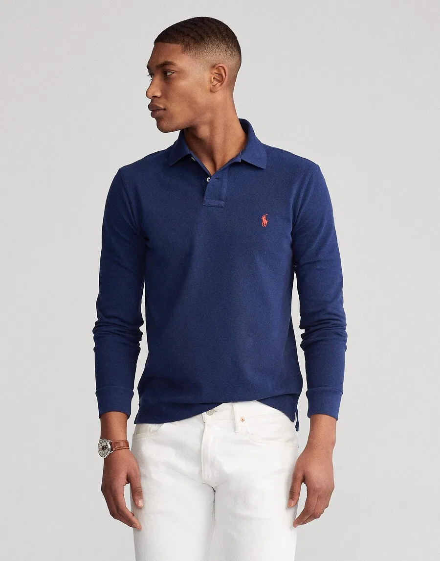 Футболка Polo Ralph Lauren цвета морской синевы — фото 3
