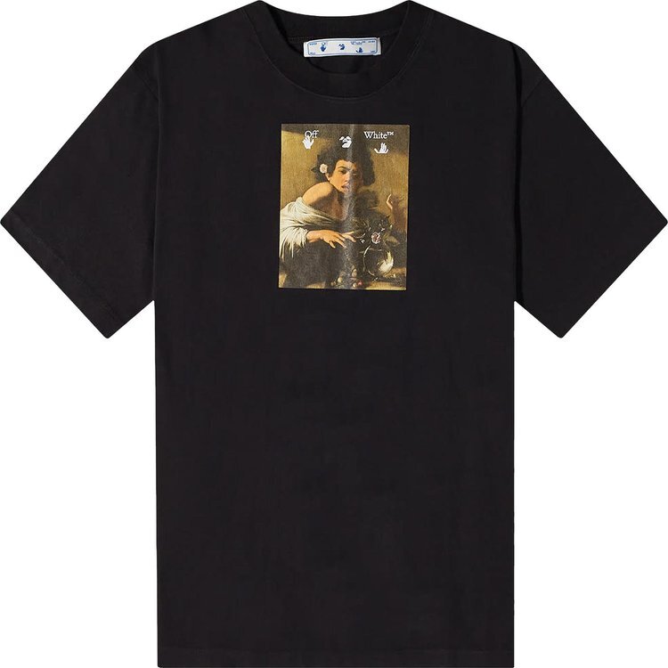 

Футболка Off-White Caravaggio Boy Over Tee 'Black/Multicolor', черный