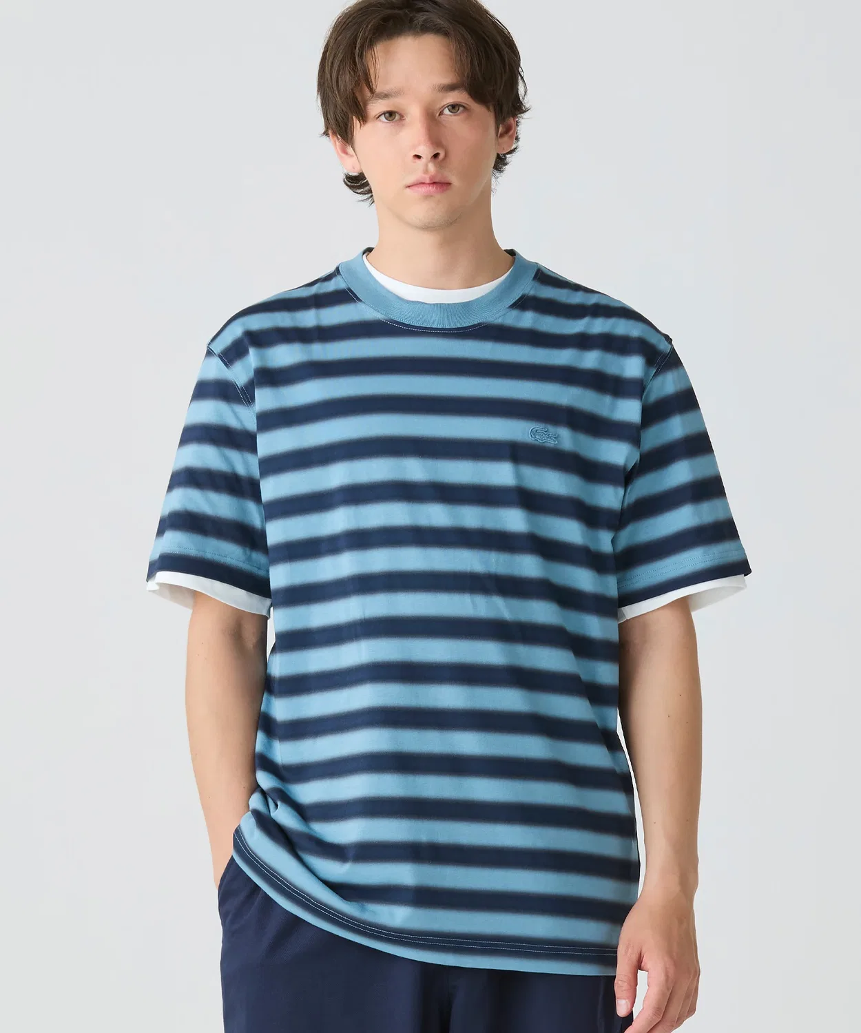 Мужская футболка с градиентным принтом LACOSTE, Dark Blue — фото 3