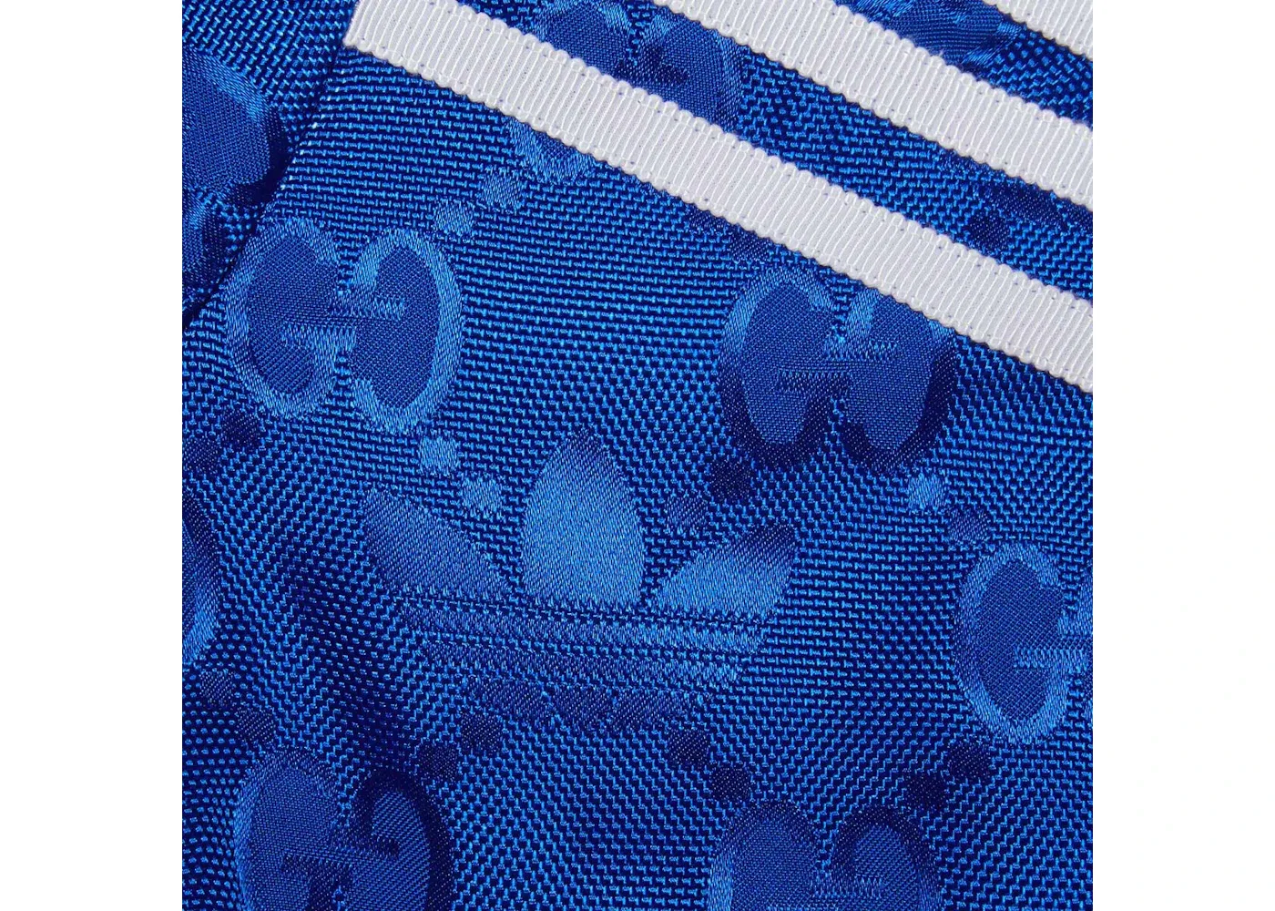 Женская куртка-бомбер с принтом Gucci x Adidas, Cobalt Blue — фото 2