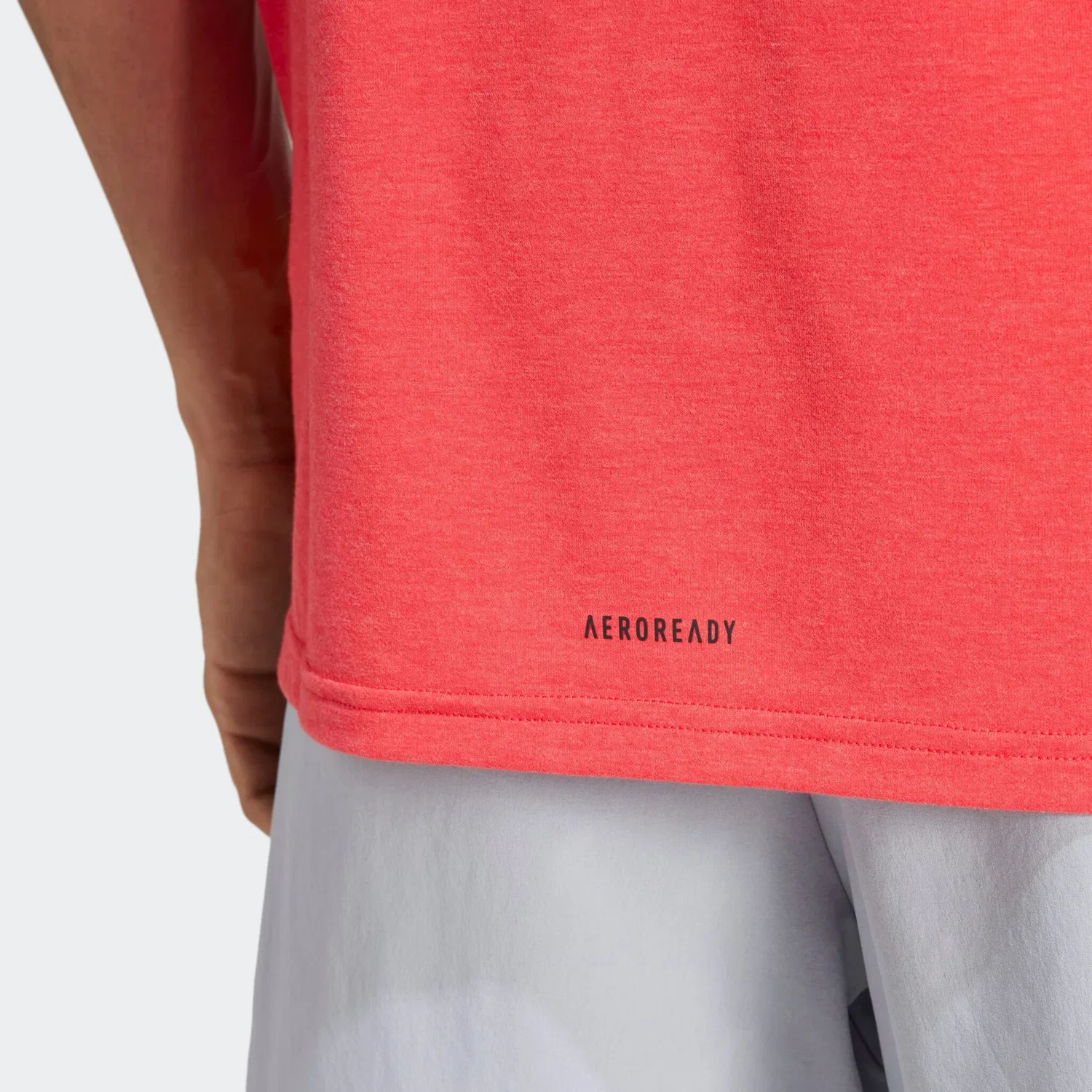 Мужская футболка с круглым вырезом AEROREADY Adidas Performance, Pure Ruby — фото 4