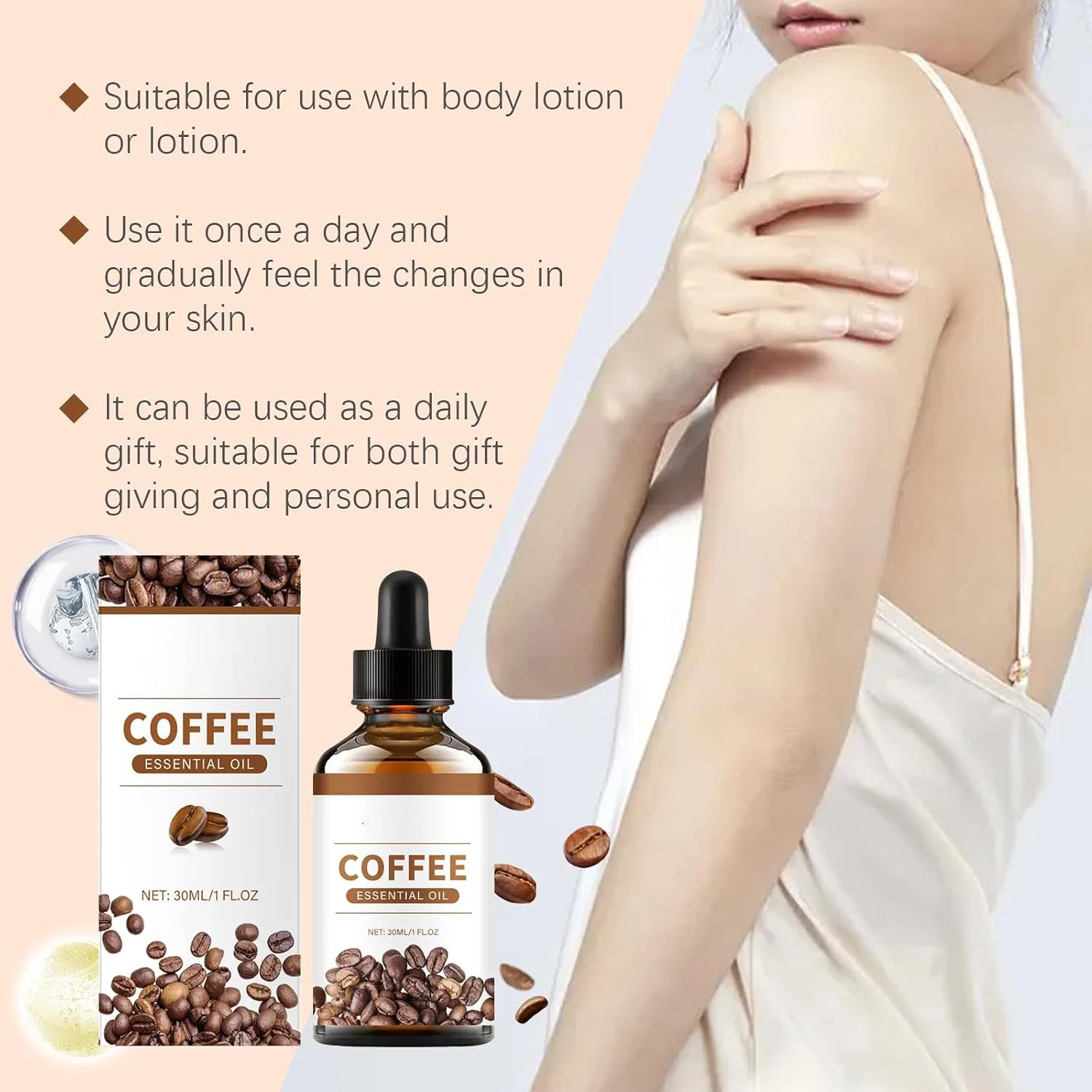 Массажное масло для тела Coffee Body Oil, LinBomZony, 3 шт. по 30 мл — фото 4
