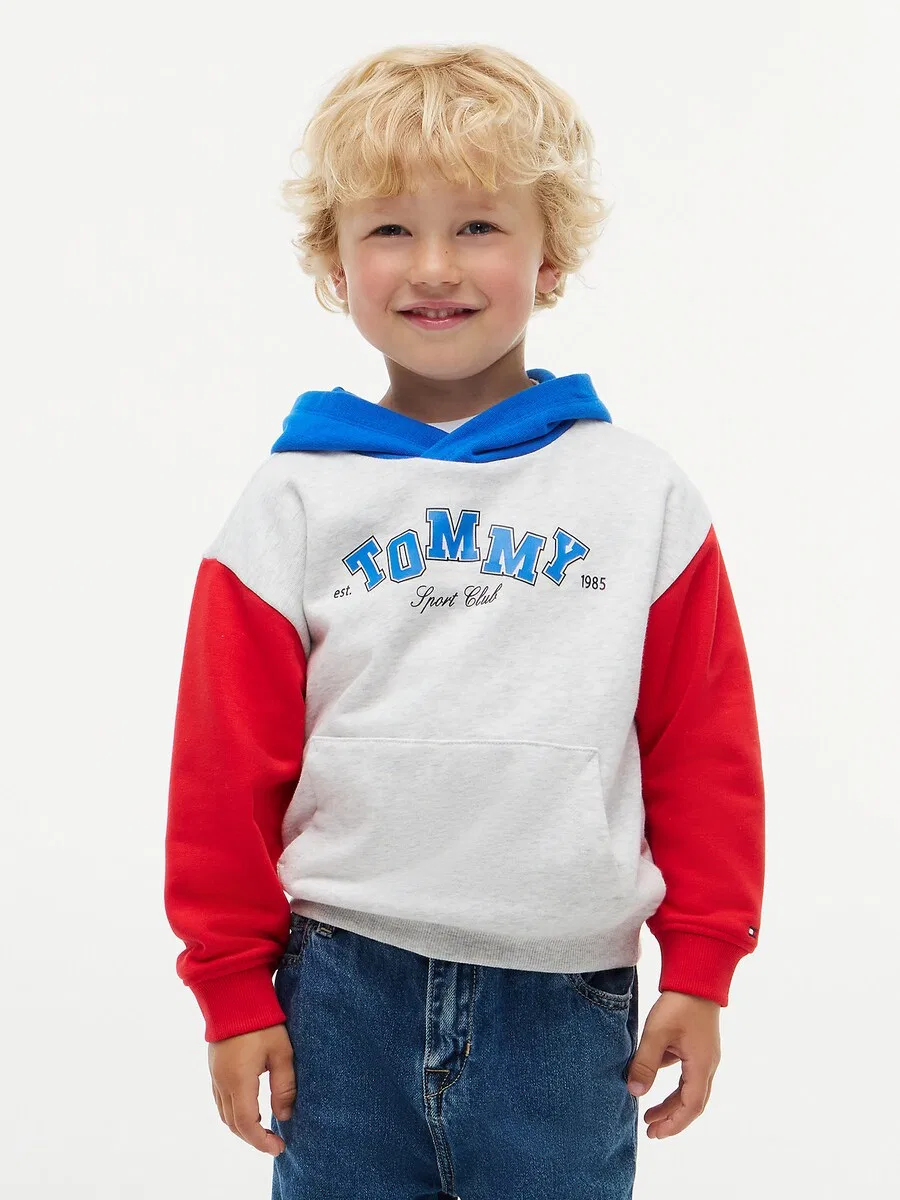 Толстовка TOMMY HILFIGER светло-серого цвета — фото 2
