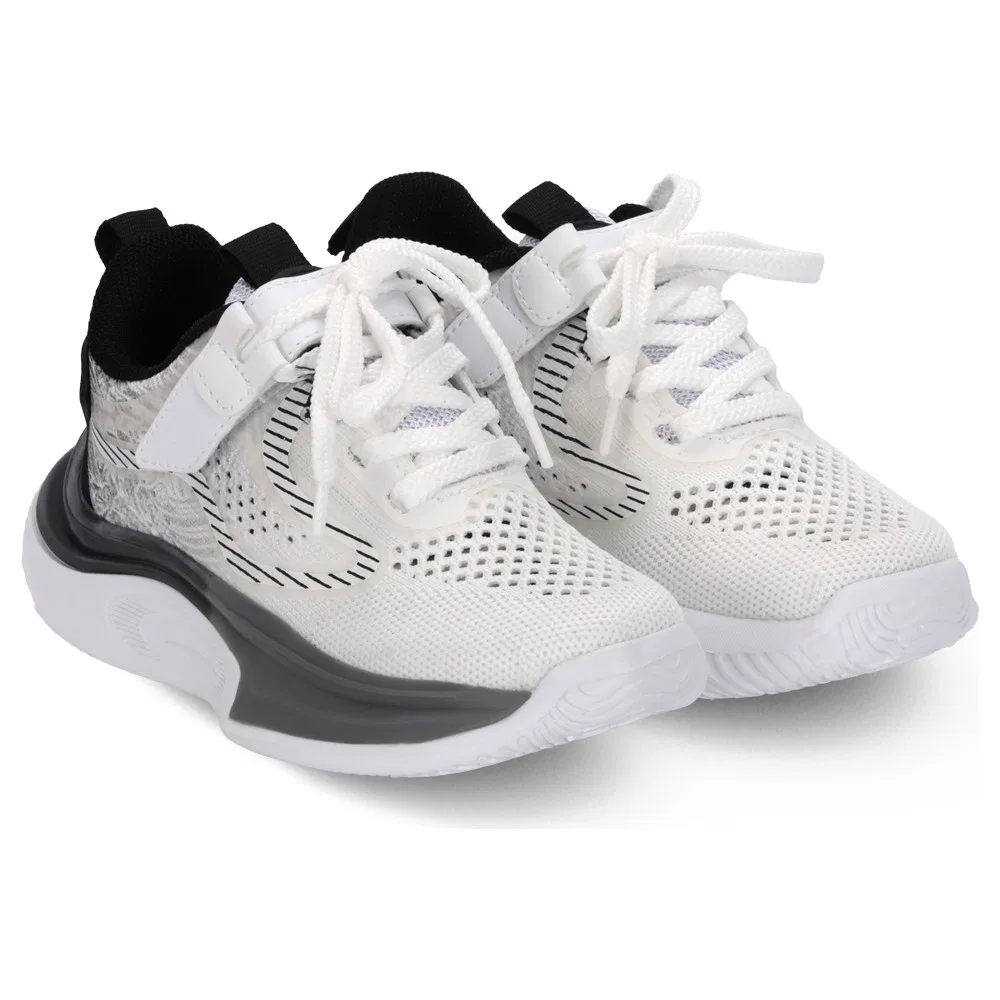 Детские кроссовки для мальчиков с легкой подошвой, White Black, Nıtro Slazenger — фото 2