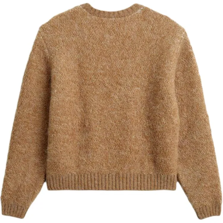Мужской свитер с круглым вырезом Medium Camel ZARA — фото 3