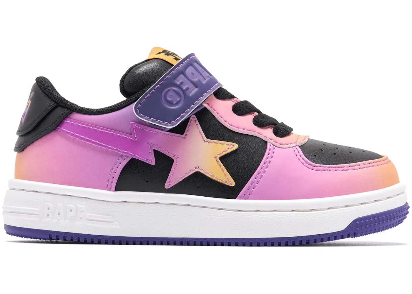 Детские кроссовки Lifestyle A Bathing Ape BAPE Sta BAPE, Purple/Black/Pink