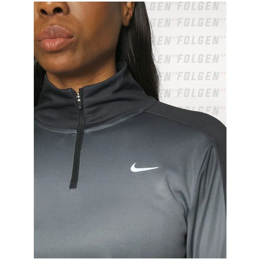 Женский спортивный свитшот с принтом Swoosh Gradient Dri-Fit Nike, Оливковый — фото 3