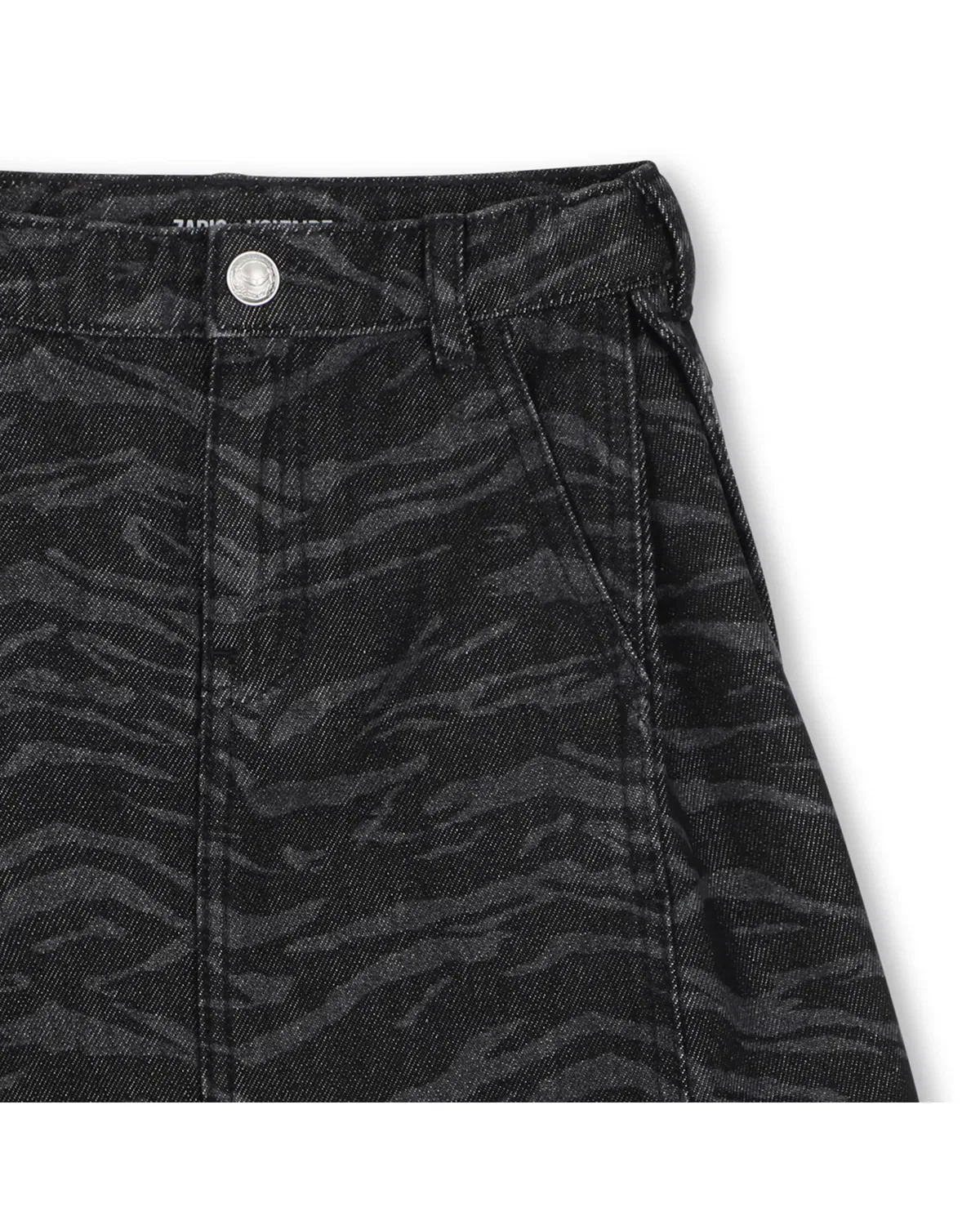 Детская юбка для девочек с принтом Zadig & Voltaire, Negro — фото 2