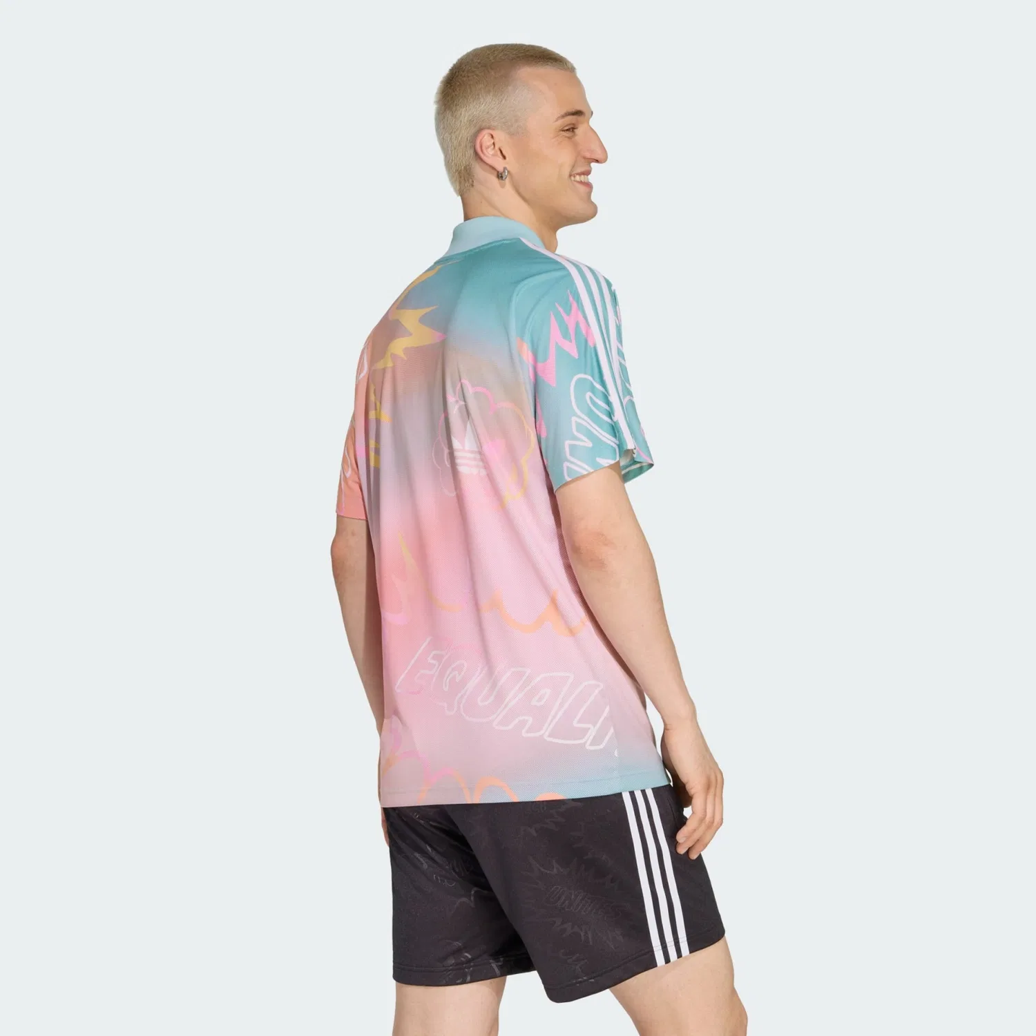Футболка Adidas Originals оранжевого и светло-оранжевого цвета — фото 3