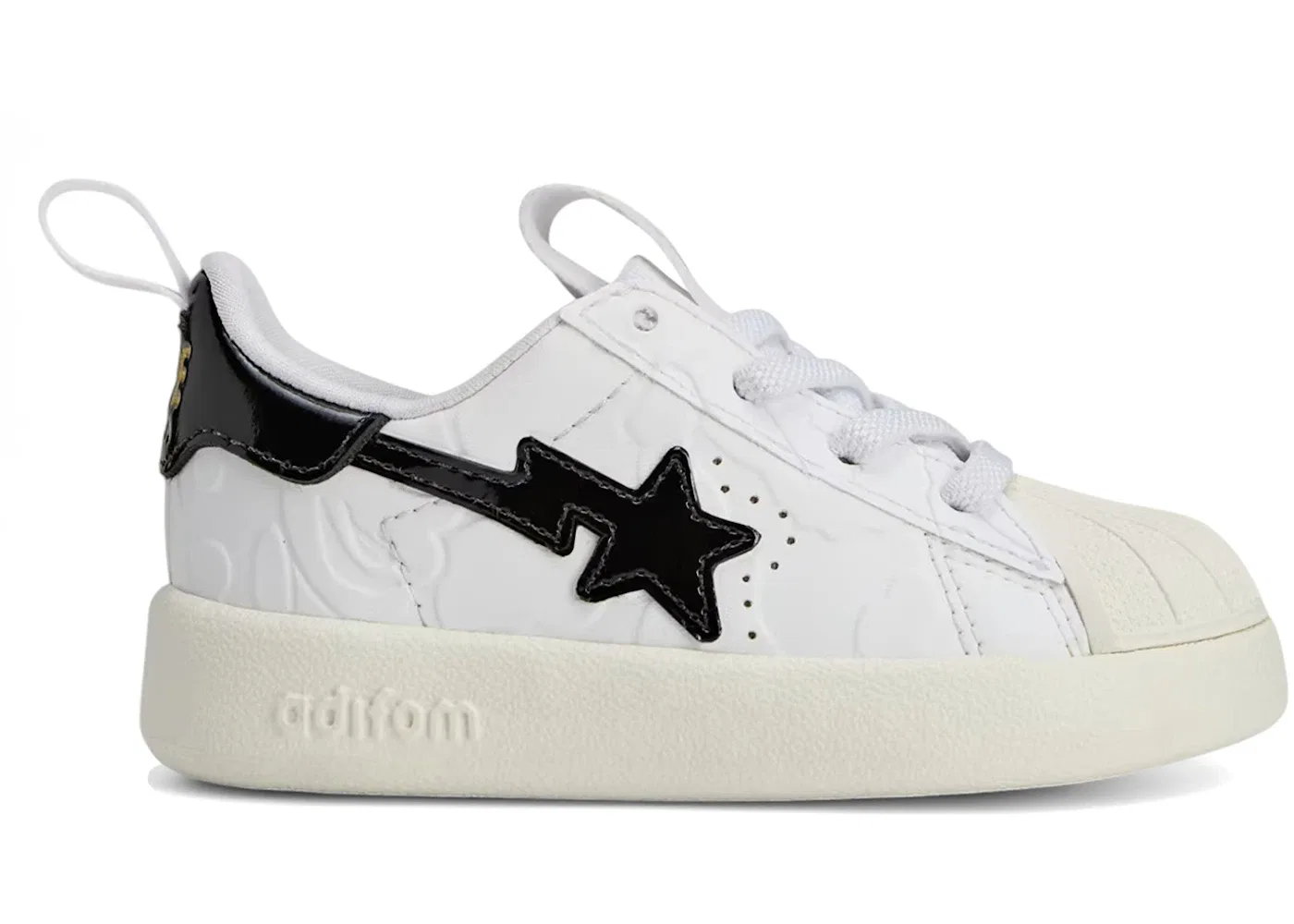 Детские кроссовки Lifestyle с принтом Adidas Superstar 360, Cloud White/Core Black/Gold Metallic