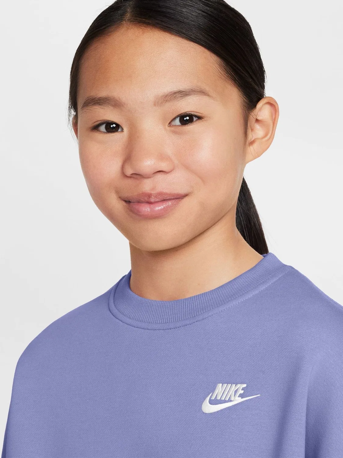 Свитшот c капюшоном, свободный крой Nike Club Fleece, фиолетовый — фото 3