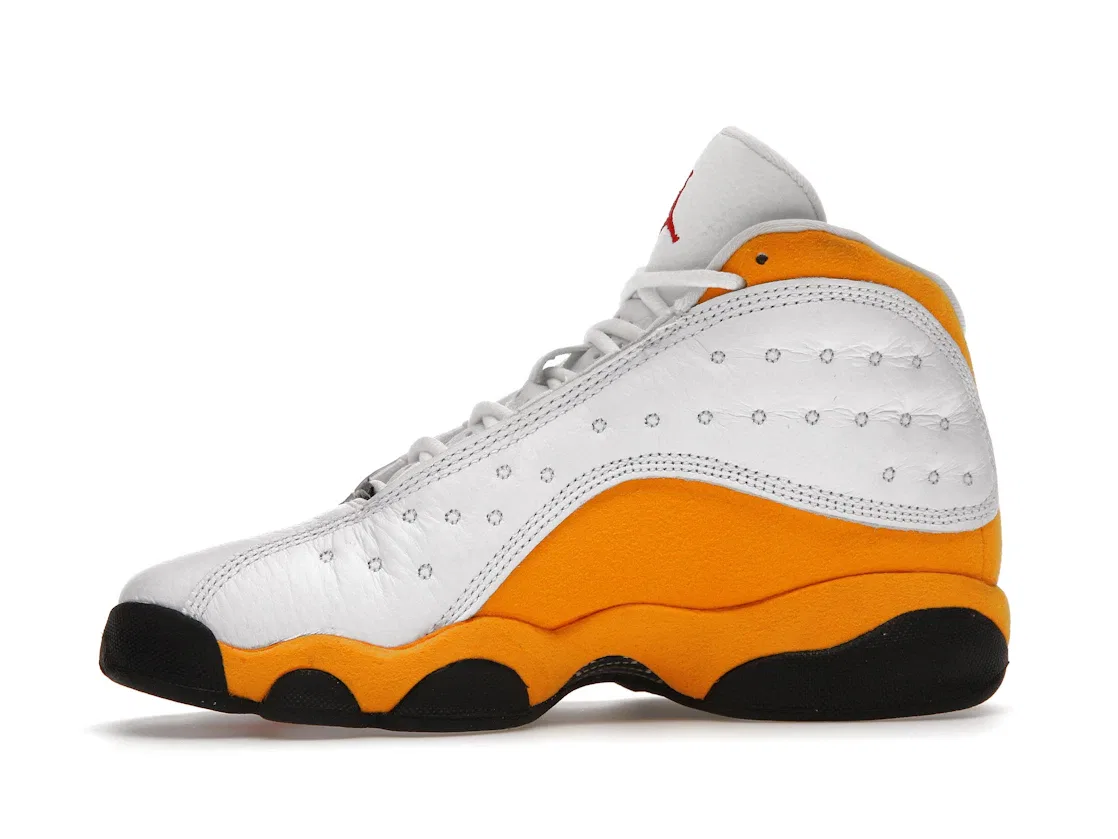 Детские кроссовки с замшевыми накладками Jordan 13 Retro Jordan, White/University Red/Del Sol/Black — фото 3