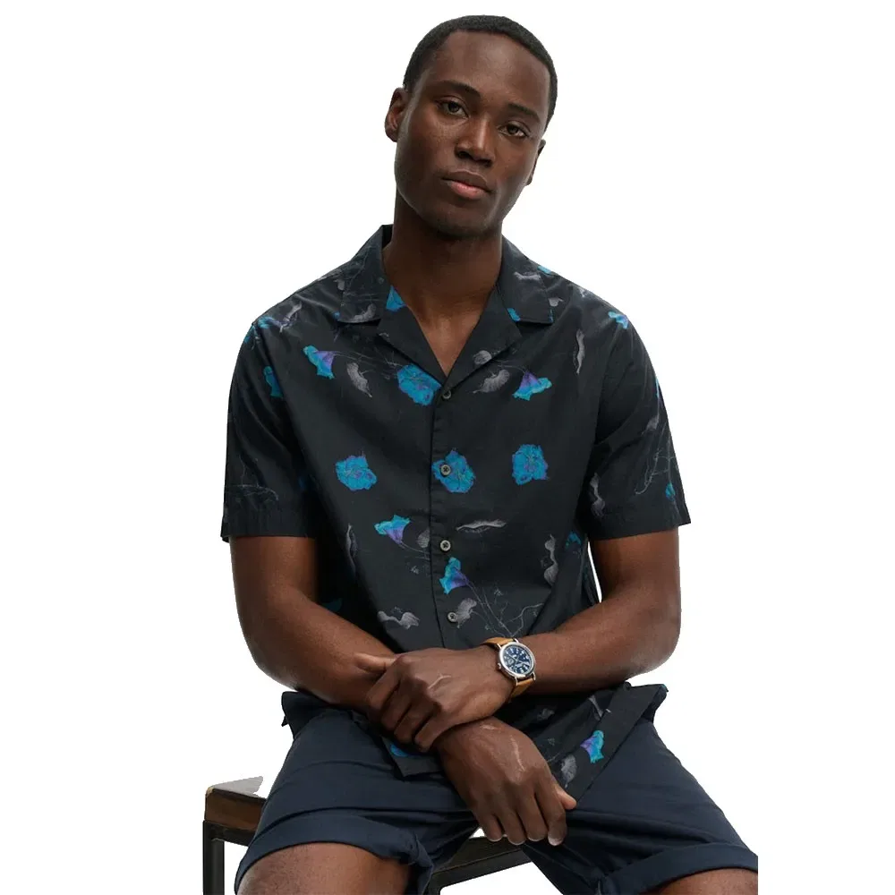 Рубашка с коротким рукавом Cabana Print Superdry, черный — фото 4