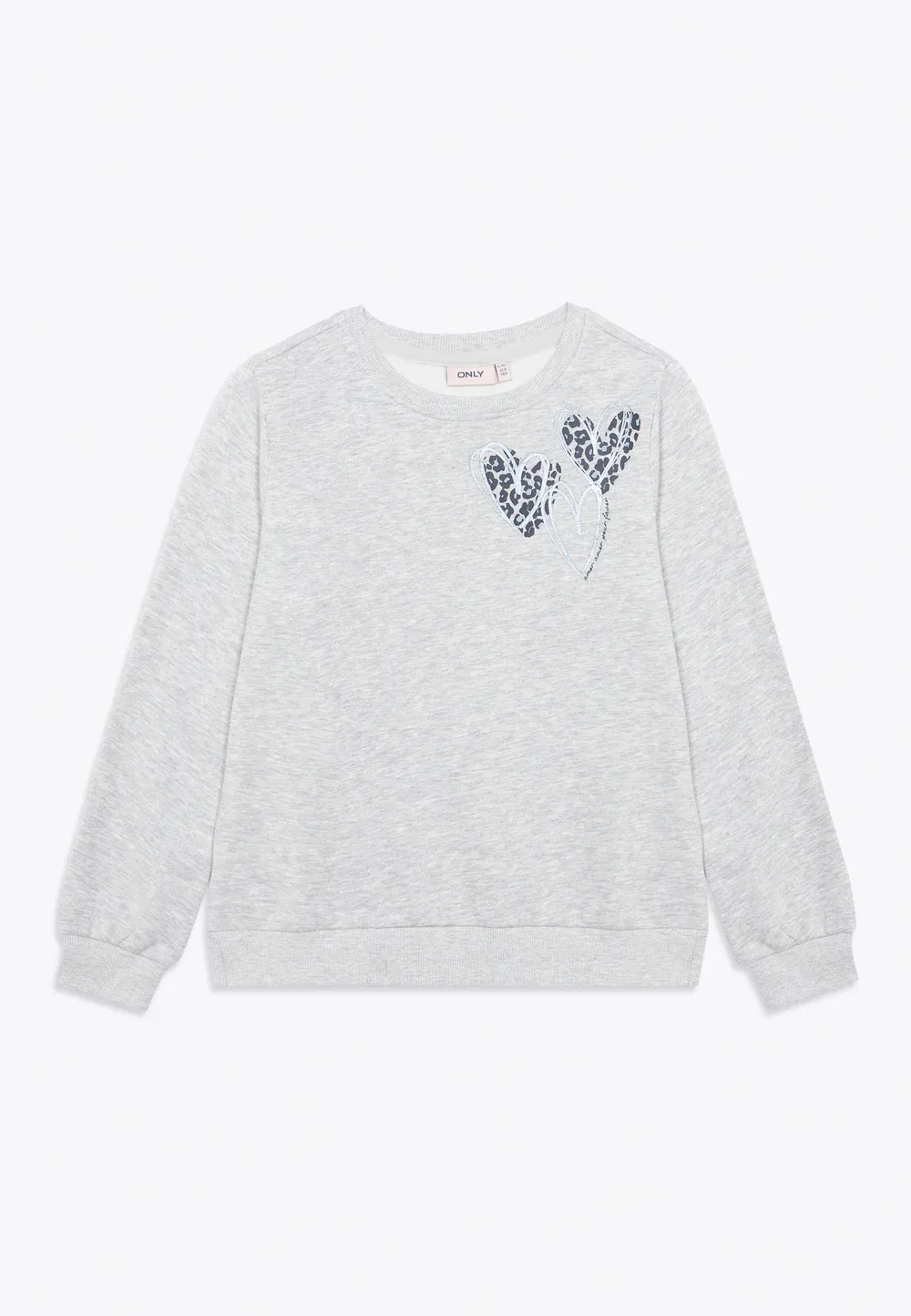 Kogmary life o neck box - толстовка Only Girls, Light Grey Melange — фото 3