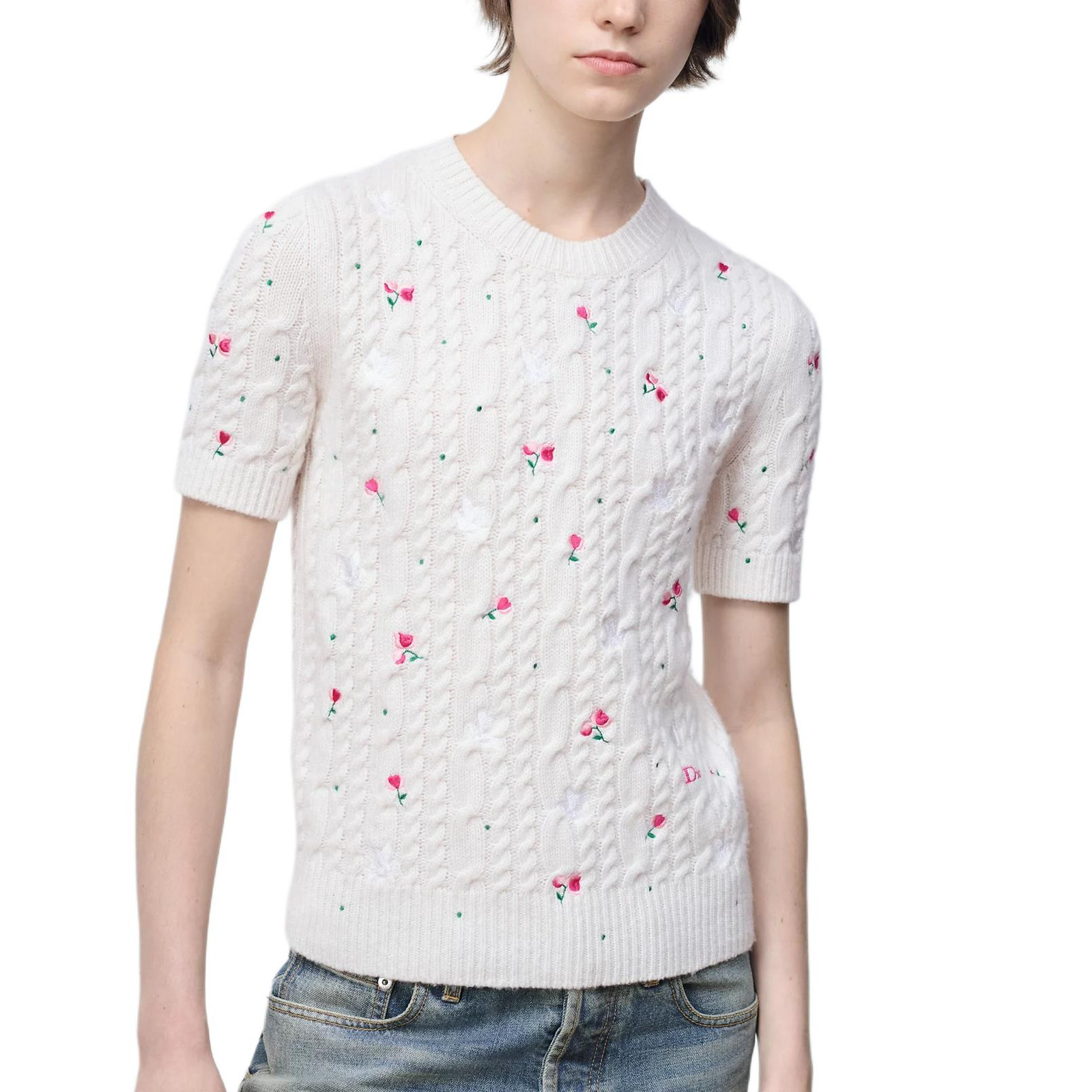 Свитер из кашемира Amour SS26 для женщин DIOR, экрю — фото 3