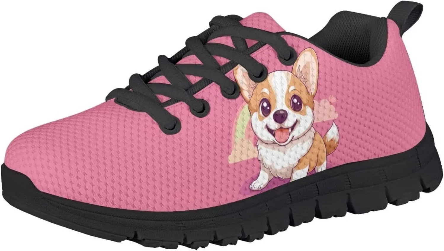 Детские кроссовки для девочек с мягкой подошвой, Pink Corgi