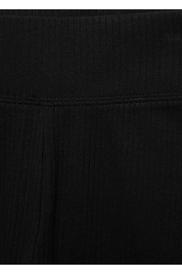 Детские леггинсы для девочек хлопковые Mango Kids, Black — фото 3