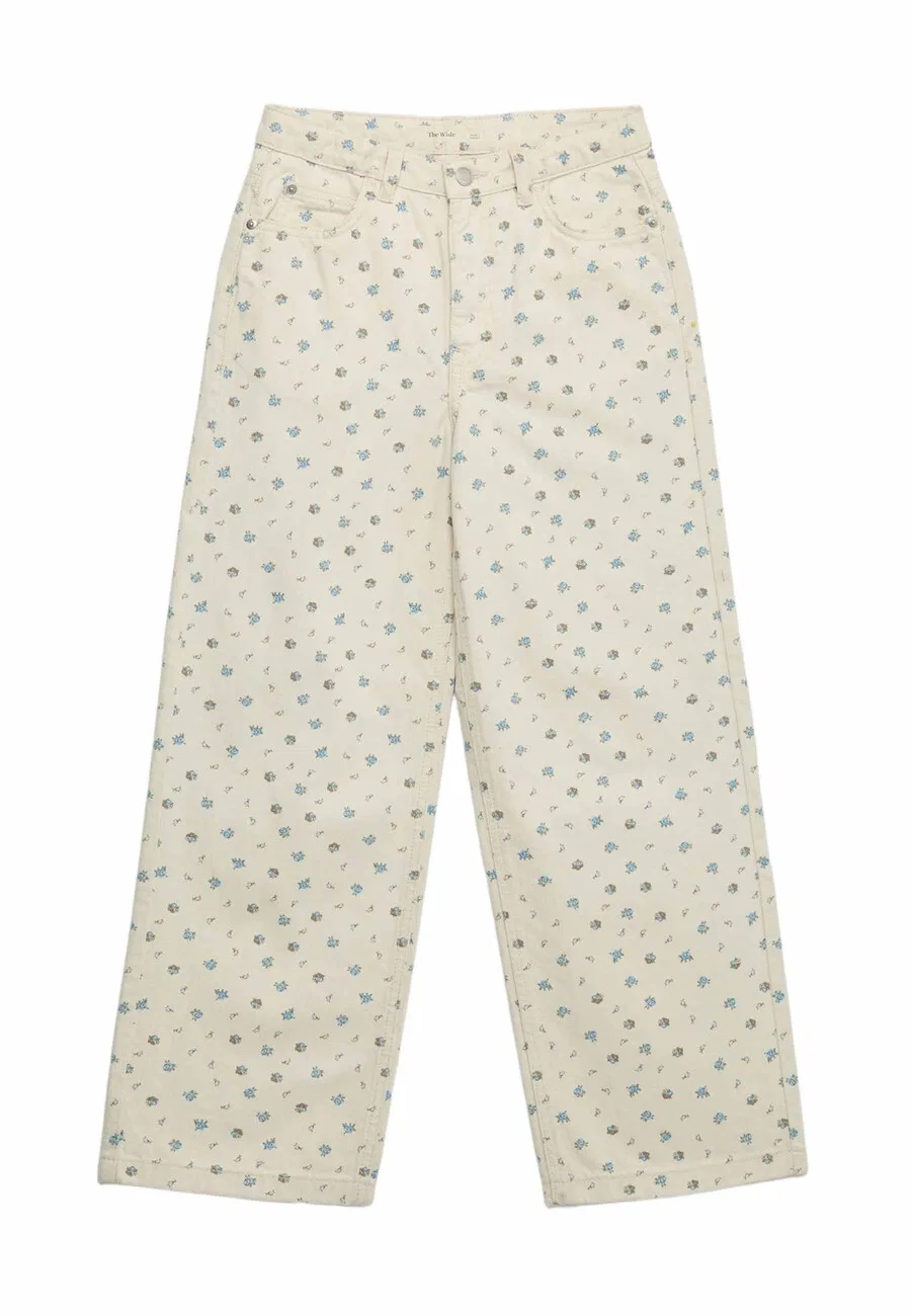 Широкие джинсы Marks & Spencer цвета экрю