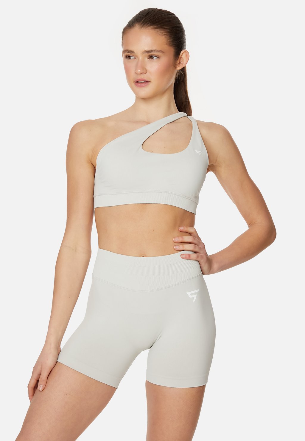 

Спортивный бюстгальтер с легкой поддержкой EVE SEAMLESS ONE SHOULDER SQUATPROOF, бежевый