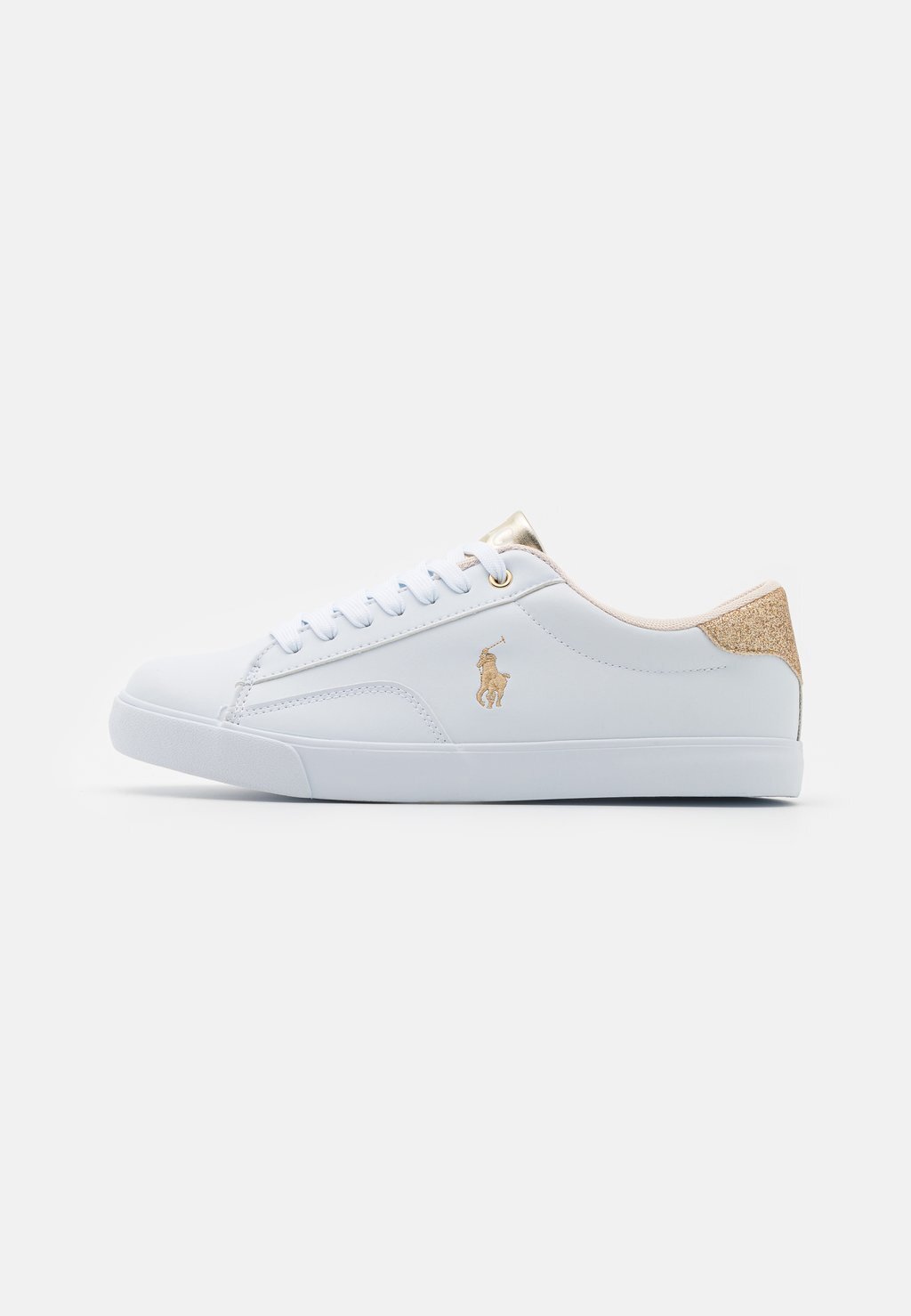 

Кроссовки низкие THERON Polo Ralph Lauren, цвет white/gold metallic/glitter gold
