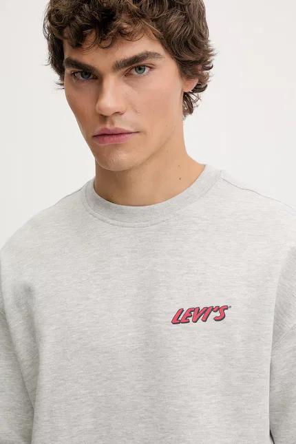Худи Levi's Relaxed Graphic Crew, серый — фото 4