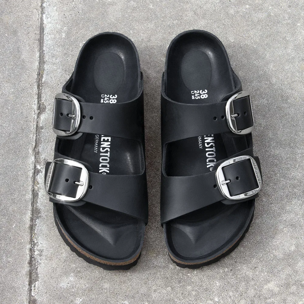 Мужские сандалии Arizona Big Buckle Leoi Black Hex Regular от Birkenstock