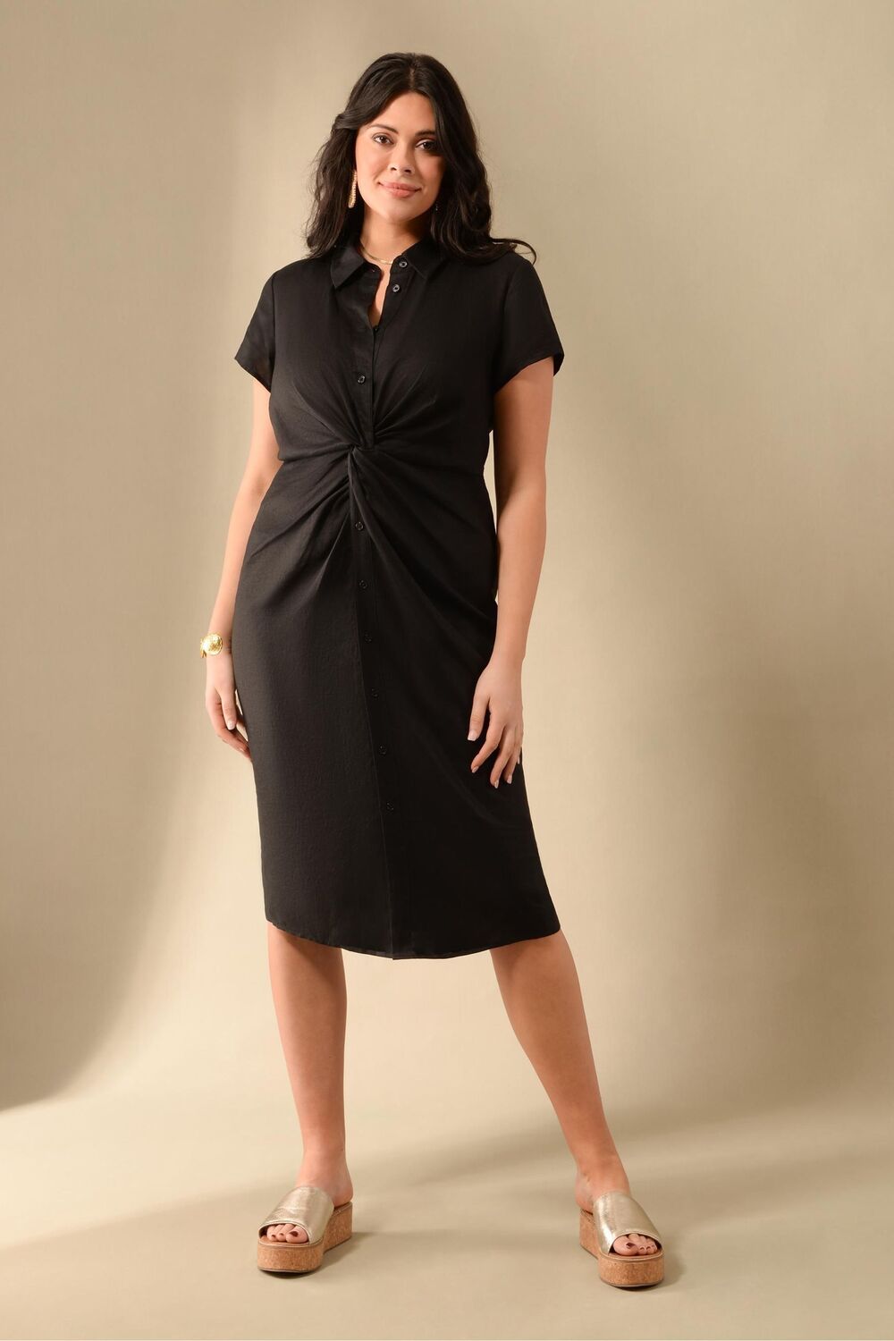 

Черное платье Curve с узлом Live Unlimited, черный