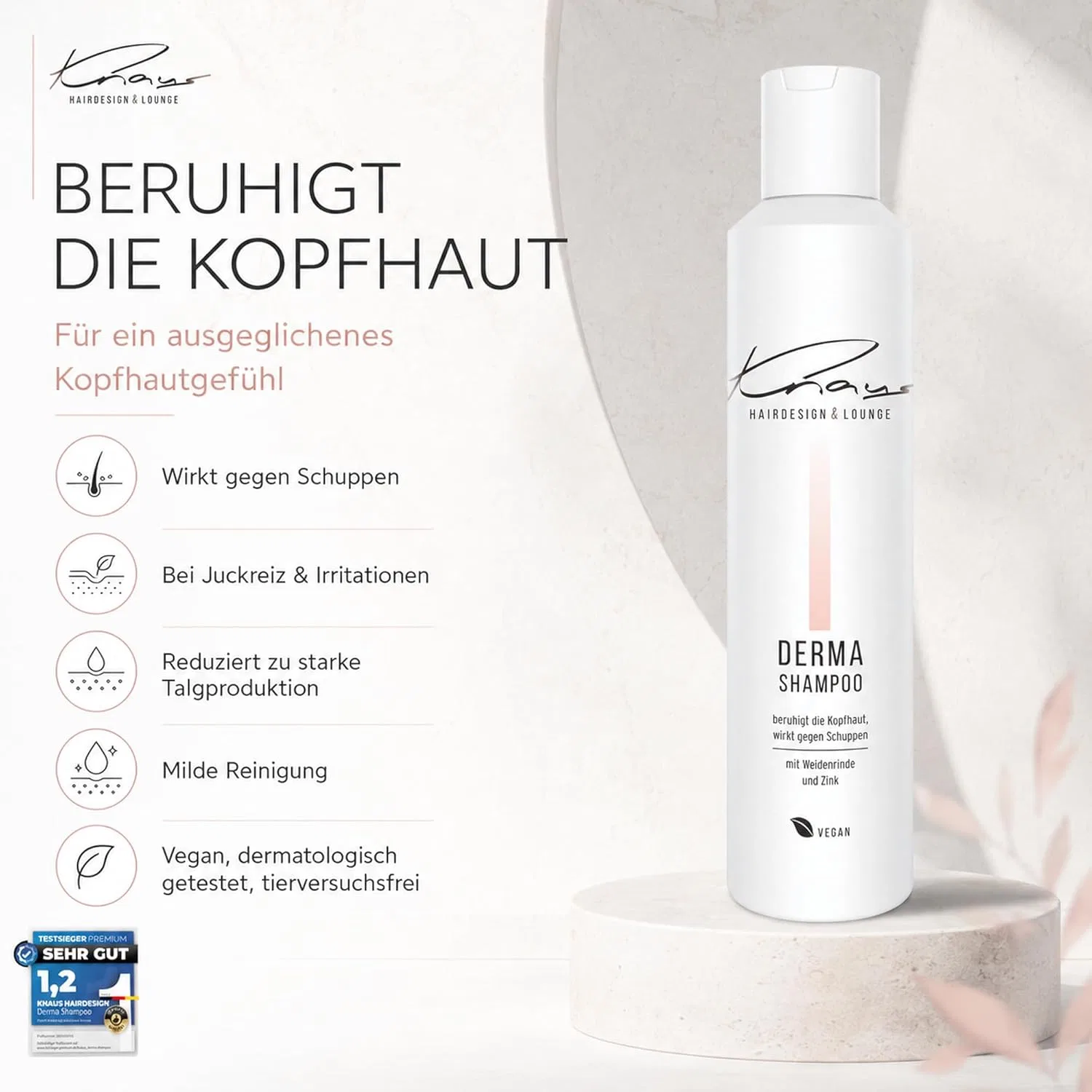 Шампунь Derma Relaxation против перхоти с цинком и салициловой кислотой, 200 мл Knaus Hairdesign — фото 2