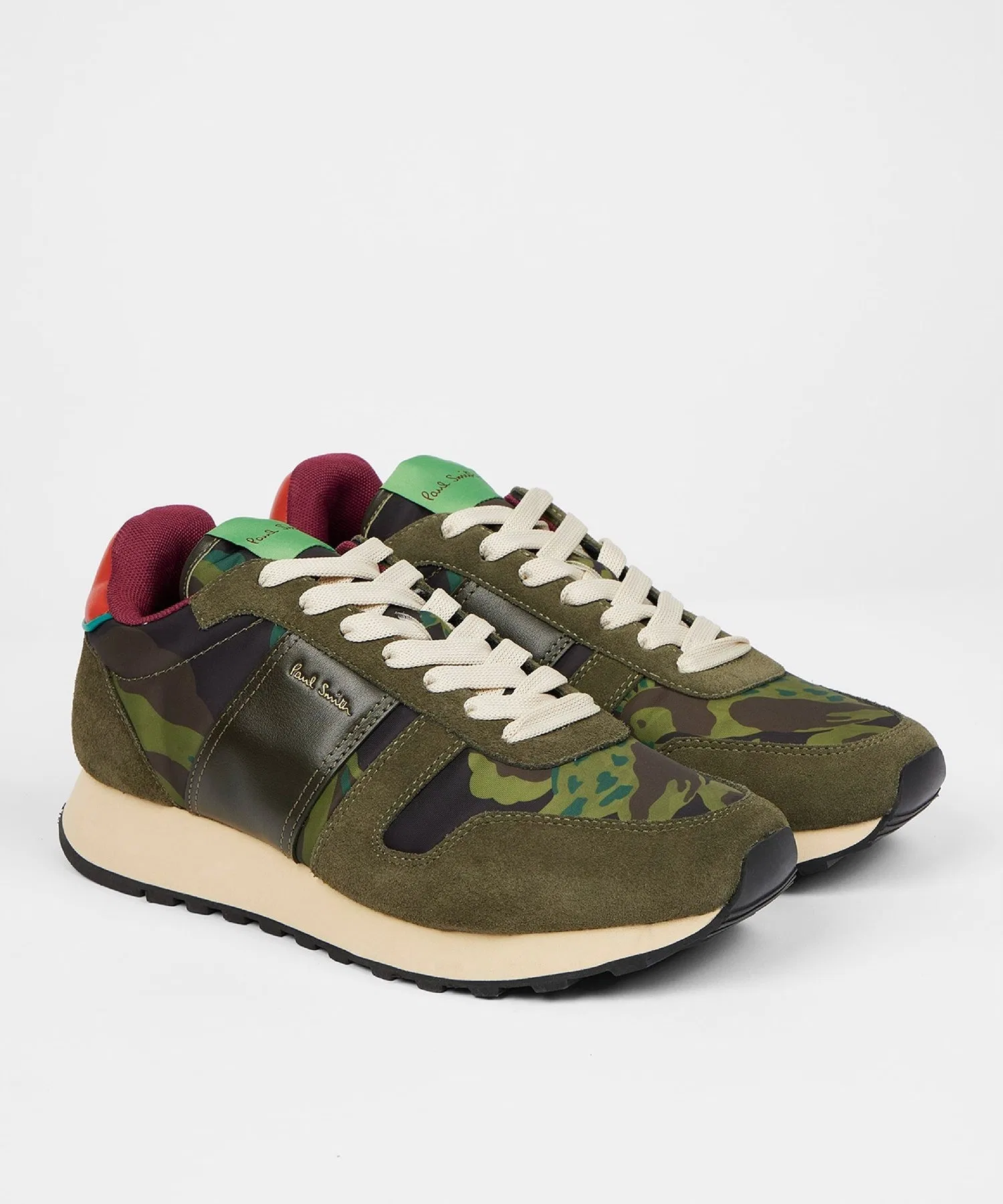 Мужские кожаные кроссовки Paul Smith "Eighties" тёмно-зелёные — фото 2