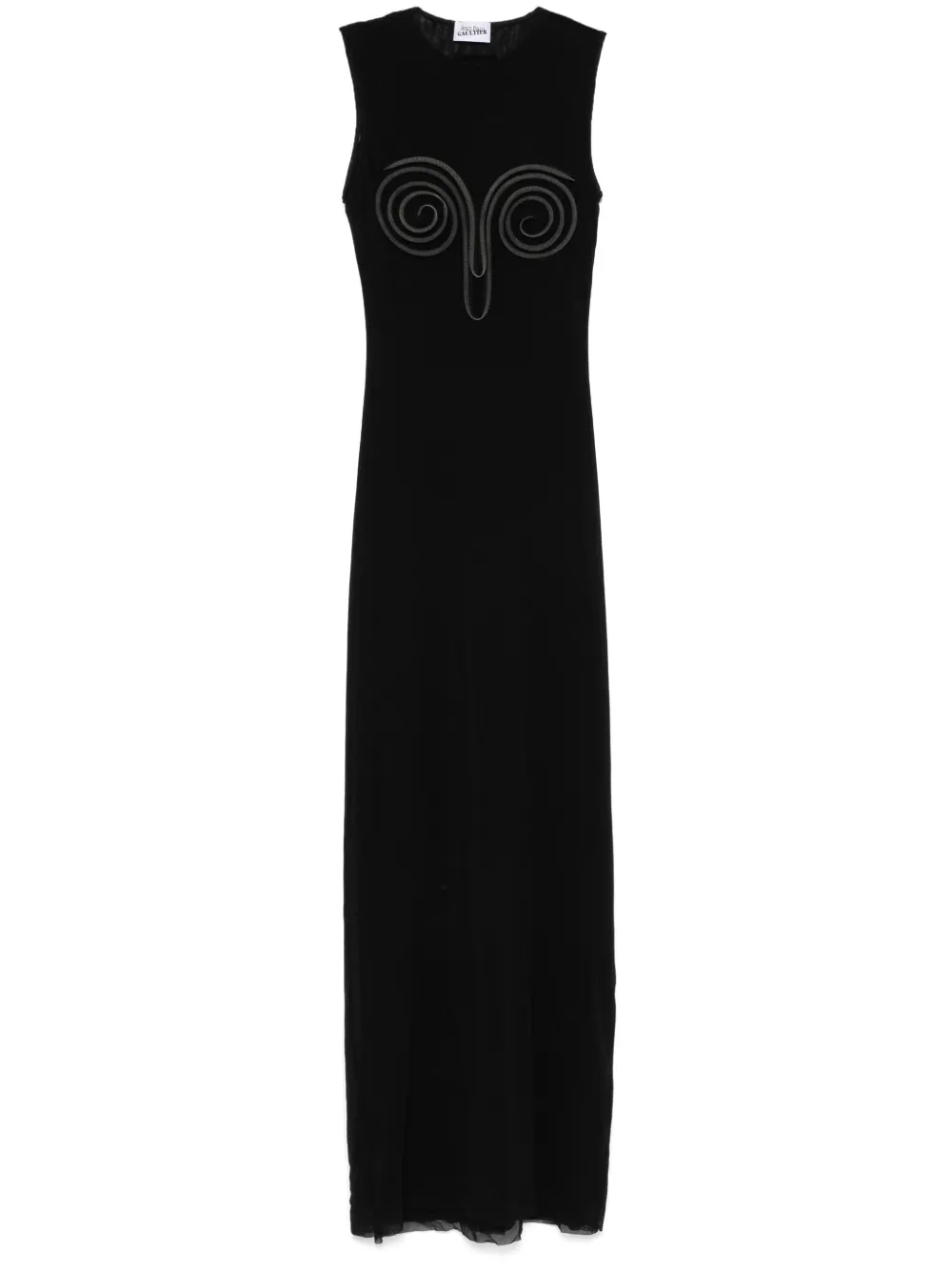 

Платье макси из сетки Jean Paul Gaultier, черный