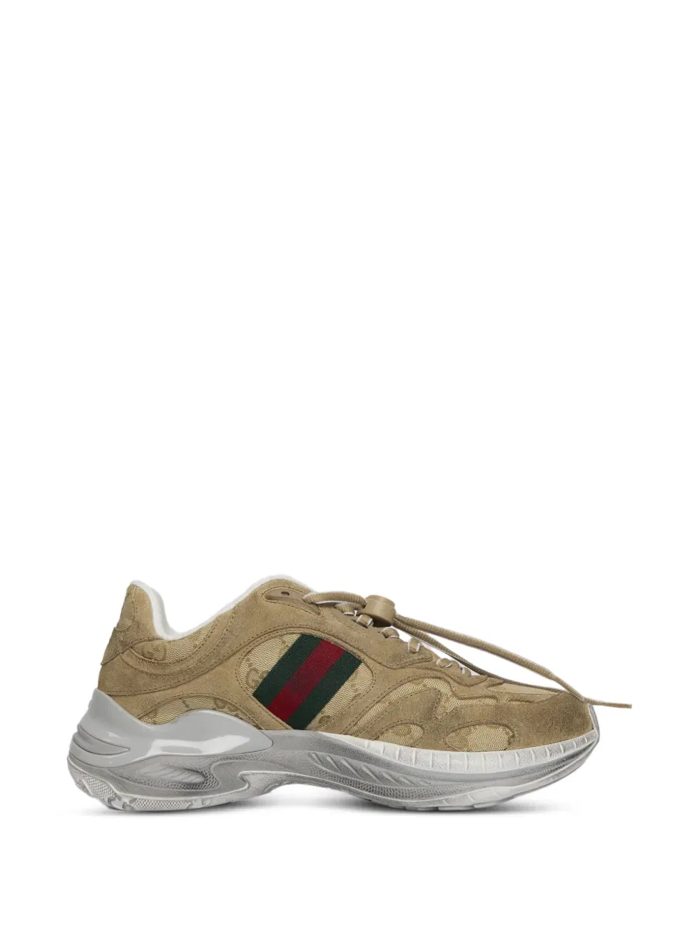 Кожаные кроссовки Gucci, коричневый