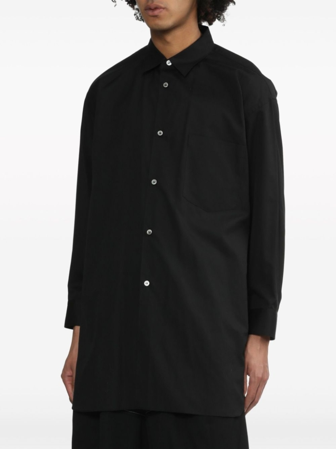

Black Comme Des Garçons рубашка с асимметричным подолом, черный