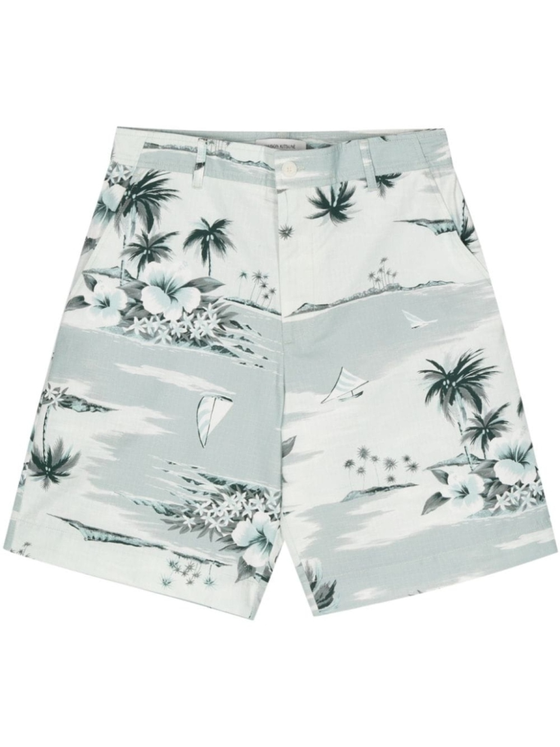 

Шорты с принтом Hawaiian Landscape Maison Kitsuné, синий