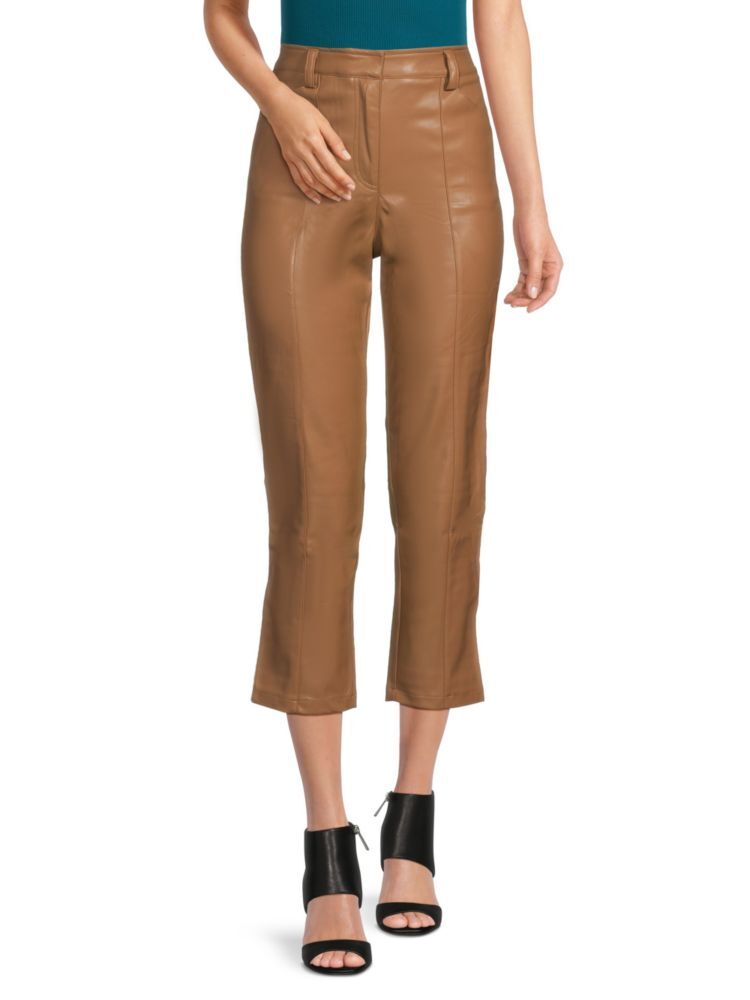 

Укороченные брюки Jen из искусственной кожи Lblc The Label, цвет Cognac
