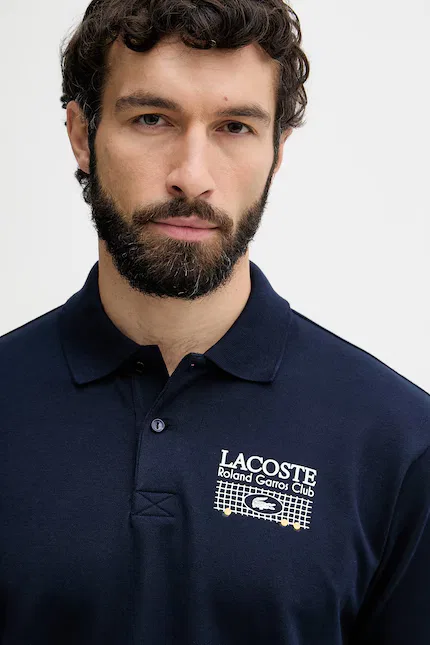 Поло из эластичного хлопка Lacoste, синий — фото 4