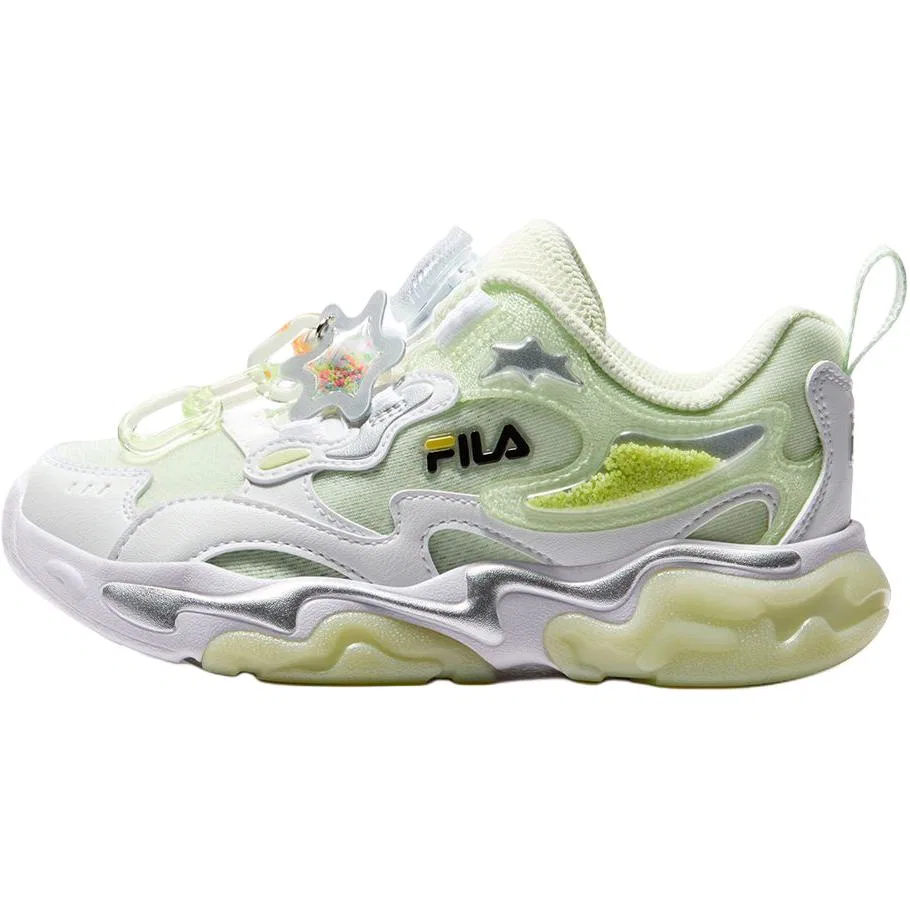 Детские кроссовки для бега slip resistant, abrasion resistant, waterproof white green FILA KIDS