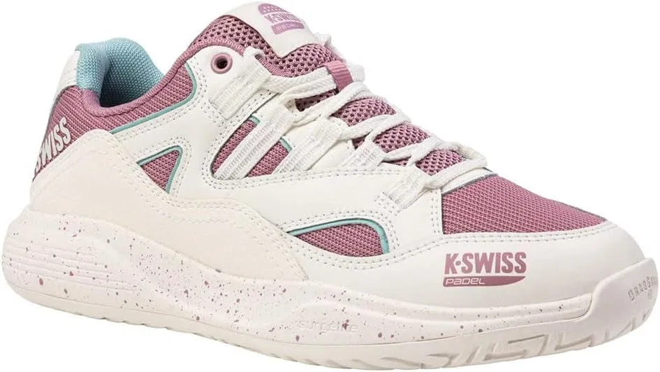 Кроссовки для тенниса K-Swiss, White Lilas Pastel Turquoise — фото 3