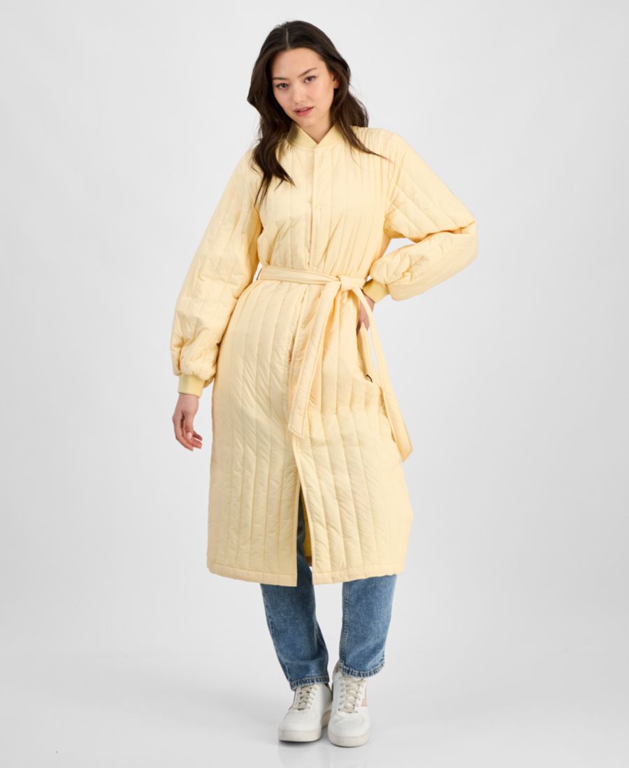 

Женский длинный стеганый жакет с поясом на талии Rains, Gleam