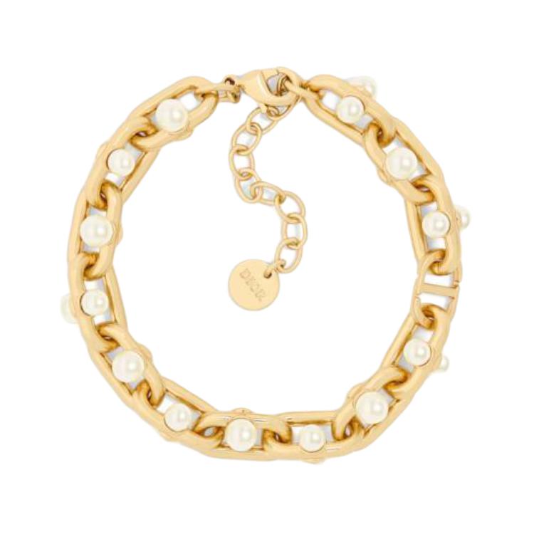 

DIOR Золотой металлический браслет для женщин