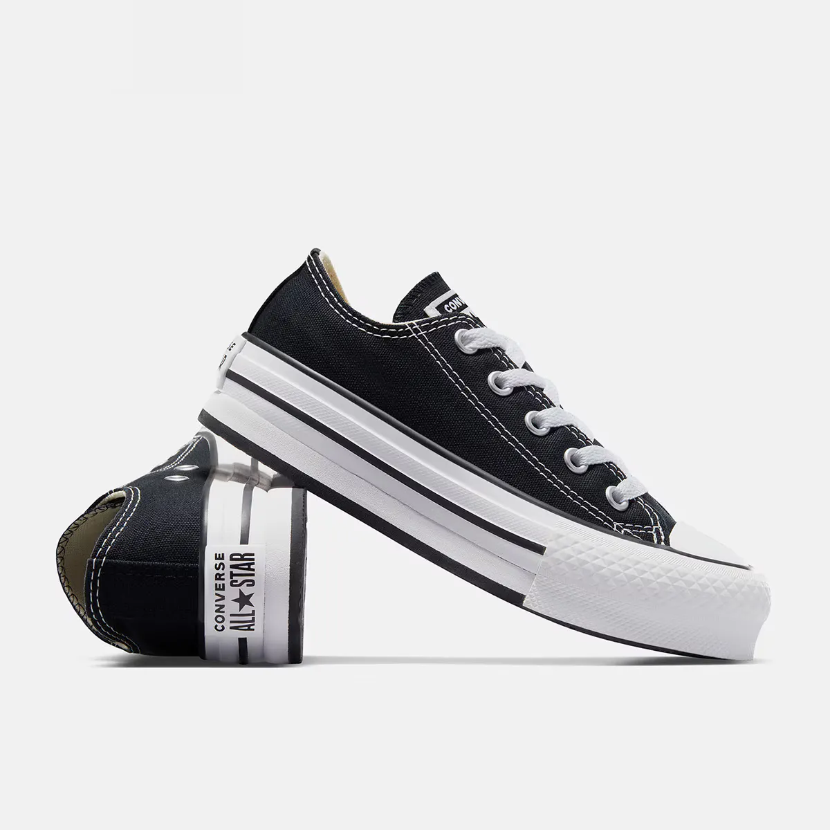Chuck Taylor All Star EVA Lift Низкая повседневная обувь для детей Foundation Converse Collection, чёрный — фото 2