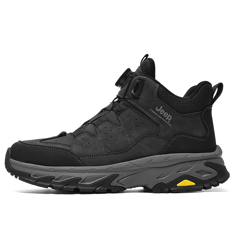 Кроссовки High Top Cow Split Leather для мужчин Jeep, хаки[unlined] — фото 3