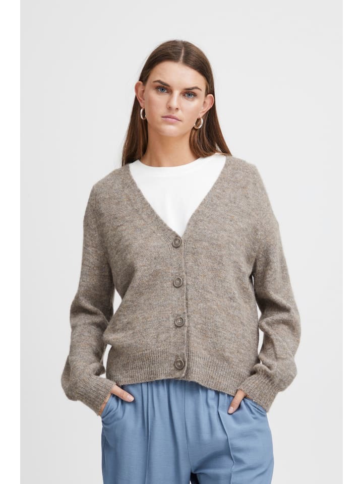 

Кардиган ICHI Strickjacke, серый