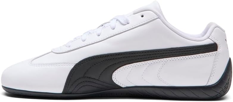 Мужские кожаные кроссовки Puma Speedcat, белый/черный — фото 3
