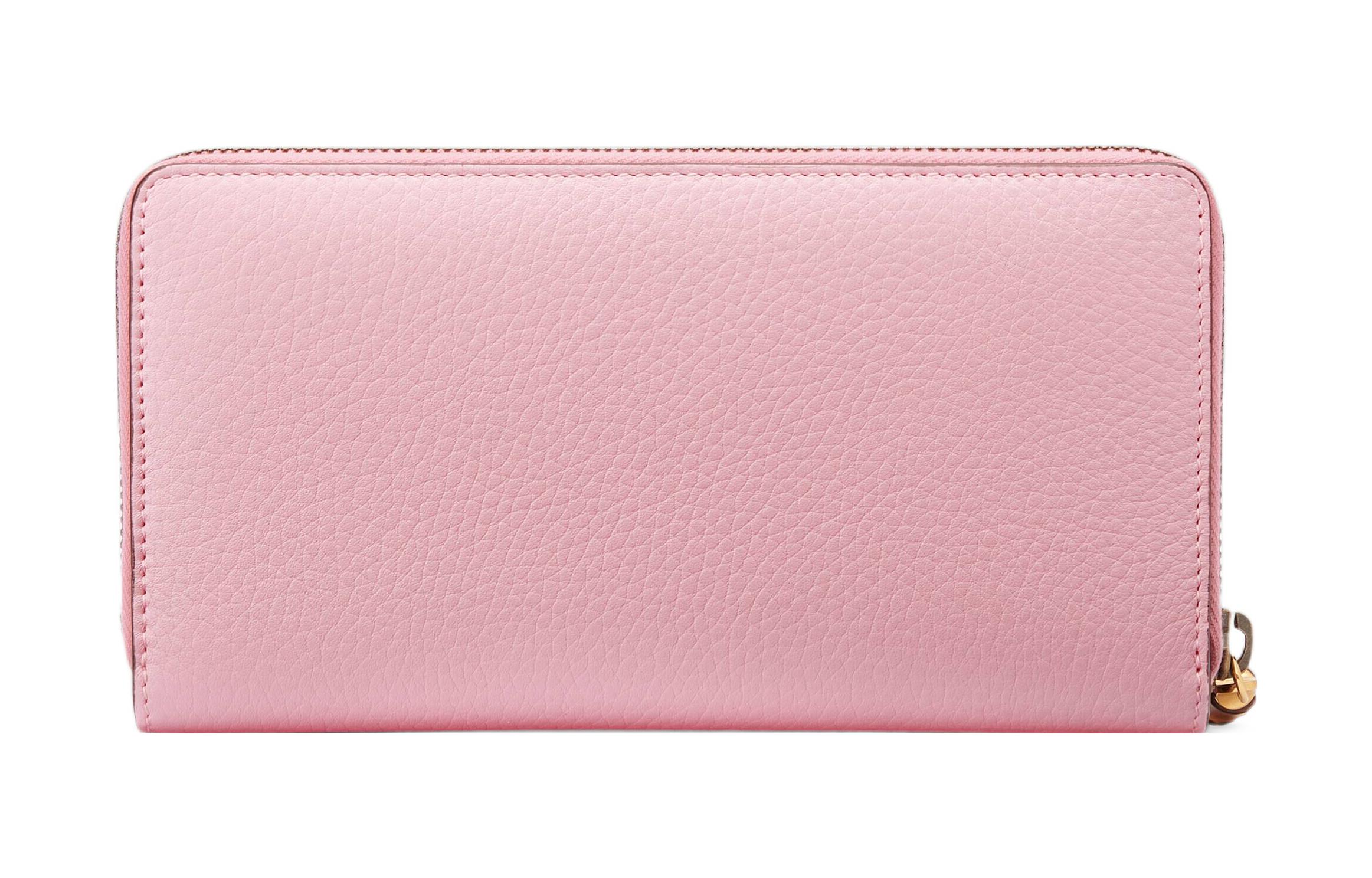 GUCCI Бумажник из бамбуковой кожи для женщин Pink — фото 3