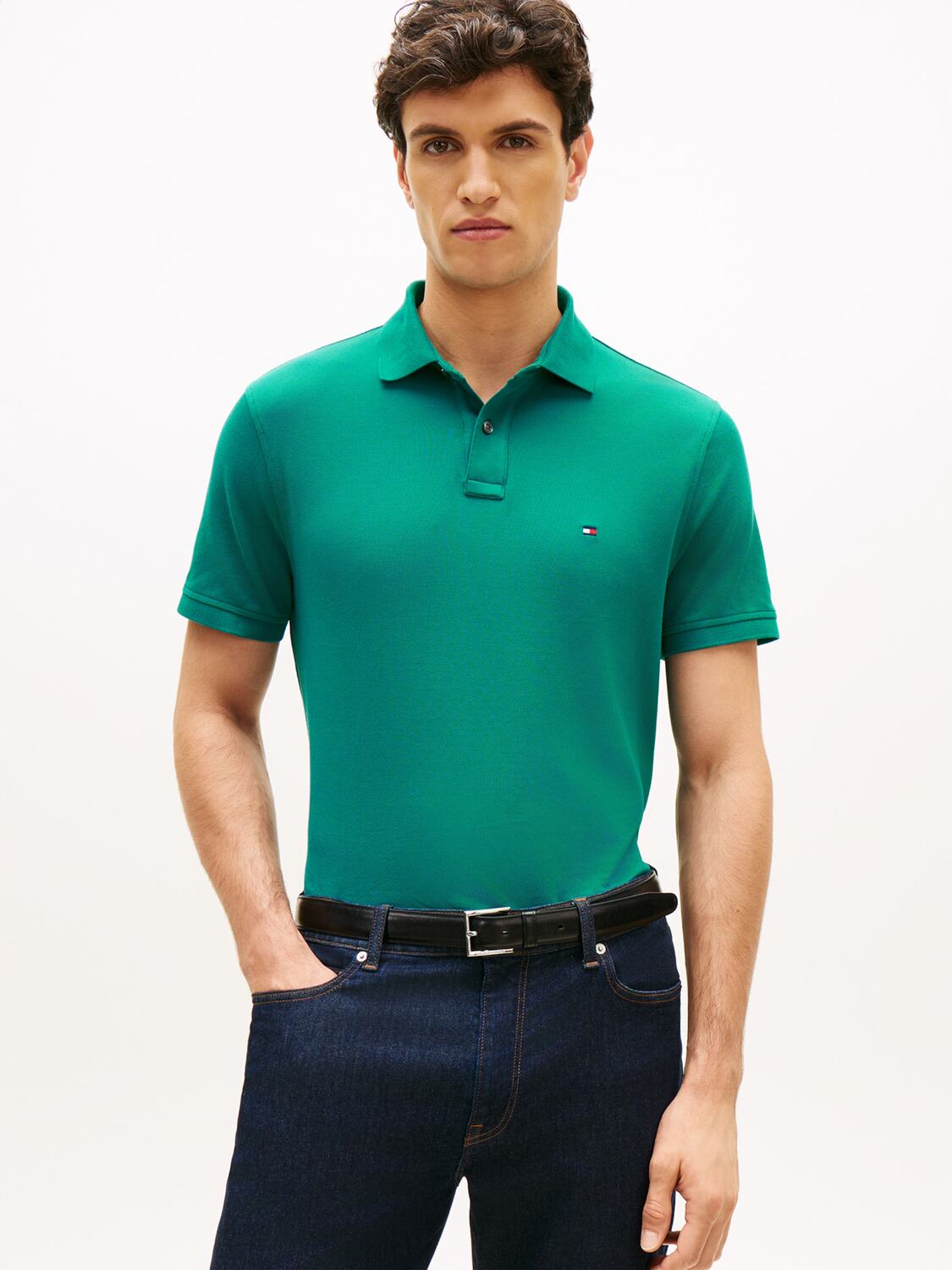 TOMMY HILFIGER Футболка 'CORE 1985 REGULAR POLO' в цвете Jade — фото 3