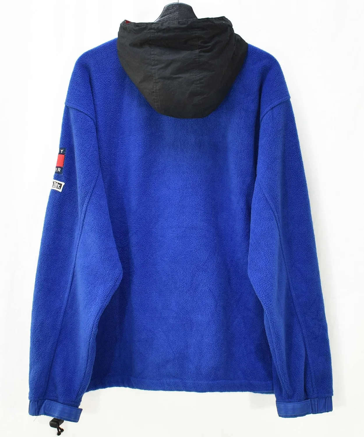 Винтажная флисовая куртка-анорак Tommy Hilfiger, сине-черная, размер M — фото 4