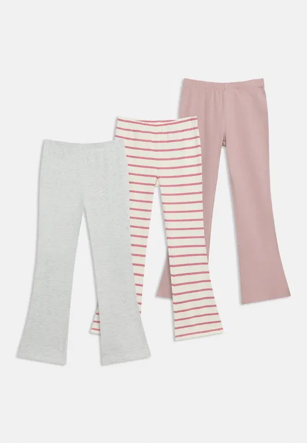 Брюки из хлопка с эластаном 3 pack Friboo, светло-розовый/кремовый — фото 3