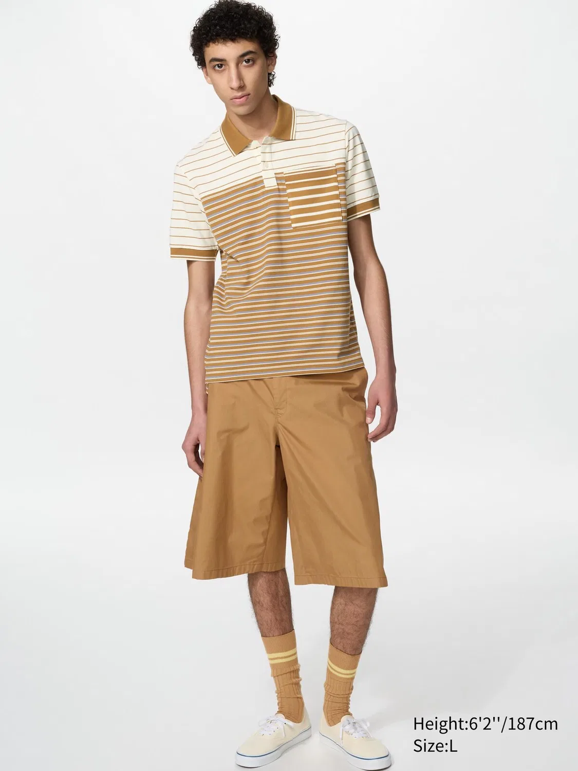 Шорты Uniqlo, широкие, коричневые — фото 2